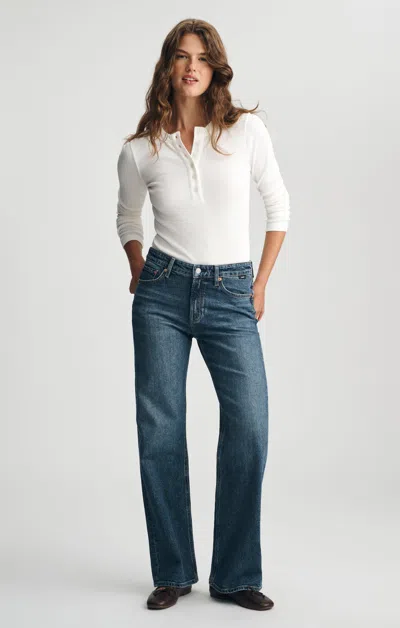 Mavi Taylor Straight Leg In Dark Brushed Classic Blue In Dark Blue