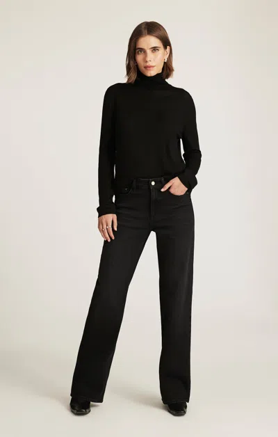 Mavi Taylor Straight Leg In Dark Smoke Gold Premium In Black