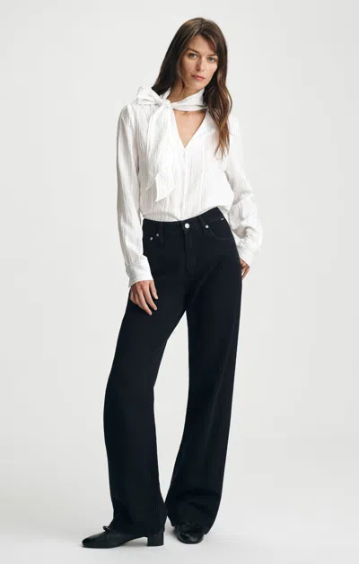Mavi Taylor Straight Leg In Dark Smoke Light Blue Classic In Black