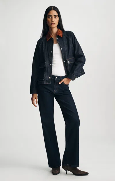 Mavi Taylor Straight Leg Jeans In Rinse Classic Blue In Dark Blue