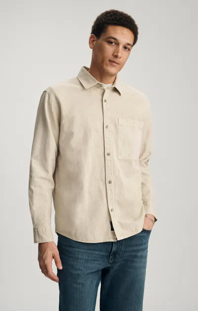 Mavi Tencel™ One Pocket Button-up Shirt In Feather Gray In Sand