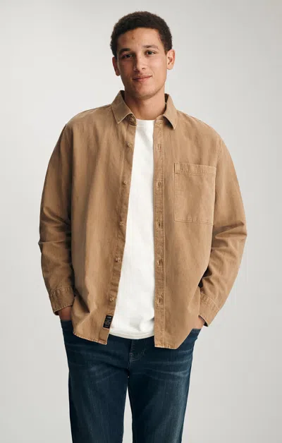 Mavi Tencel™ One Pocket Button-up Shirt In Tiger's Eye In Brown