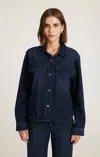 Mavi Tia Denim Shirt In Dark Blue Move In Blue