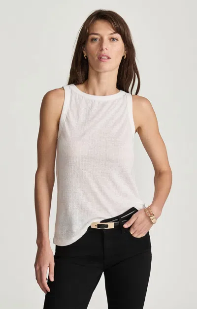 Mavi True Hemp Boat Neck Tank Top In White
