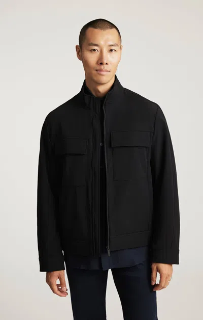 Mavi Utility Jacket In Jet Black