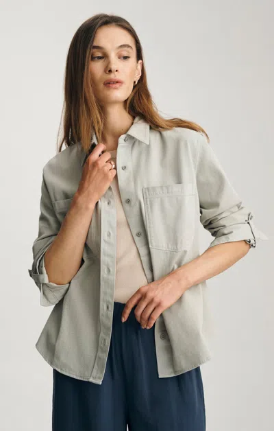 Mavi Utility Shirt In Seagrass In Green