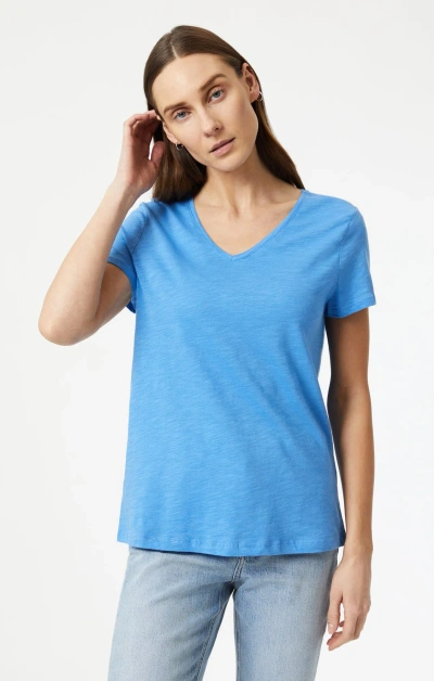 Mavi V-neck T-shirt In Campanula In Medium Blue