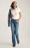 Mavi Vicky Bootcut In Blue Brushed Flex Blue In White