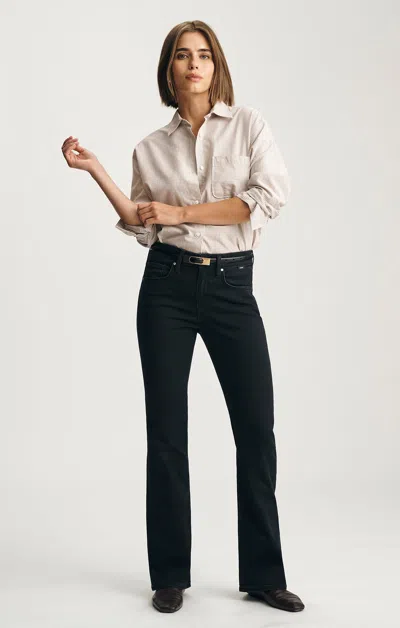 Mavi Vicky Bootcut In Dark Smoke Feather Luxe In Black