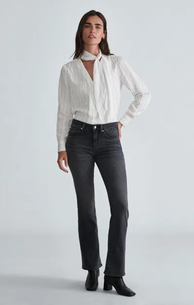Mavi Vicky Bootcut Leg In Light Smoke Brushed Feather Luxe In Black