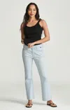 Mavi Vicky Cropped Bootcut In Bleached Flex Blue In Blue