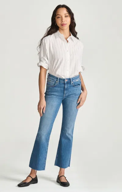 Mavi Vicky Cropped Bootcut In Mid Brushed Flex Blue