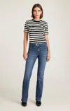 Mavi Vicky Marine Bootcut In Mid Brushed Gold Premium In Blue