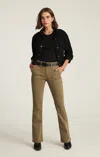 Mavi Vicky Patch Pocket Bootcut In Dark Olive Sateen In Green
