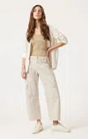 Mavi Vinnie Barrel Cargo In Frost Casual Twill