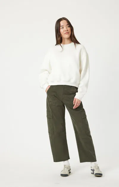 Mavi Vinnie Barrel Cargo In Ivy Casual Twill In Green