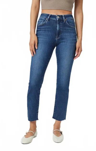Mavi Viola Hight-rise Slim Straight Jeans In Deep Flex Blue