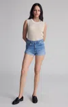 Mavi Vivia Cuffed Shorts In Light Flex Blue