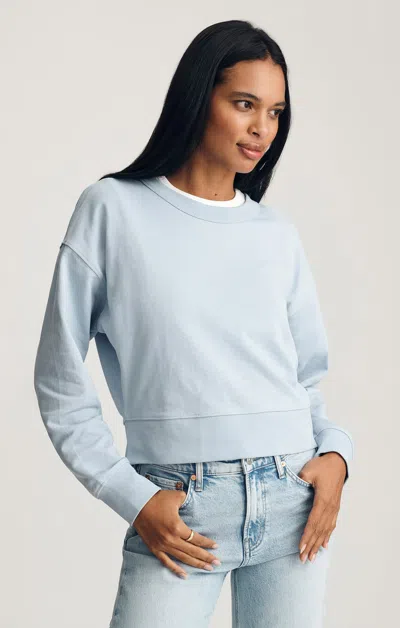 Mavi V-stitch Crew Neck Sweatshirt In Blue Fog