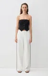 Mavi Wide Leg Tencel™ Pants In Coconut Milk