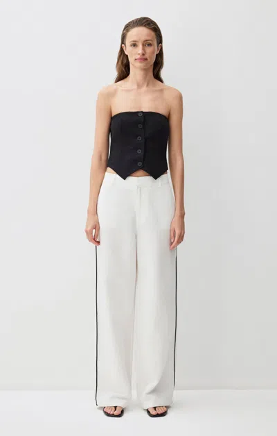 Mavi Wide Leg Tencel™ Pants In Coconut Milk