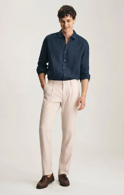 Mavi Will Pleated Straight Chino In Cream
