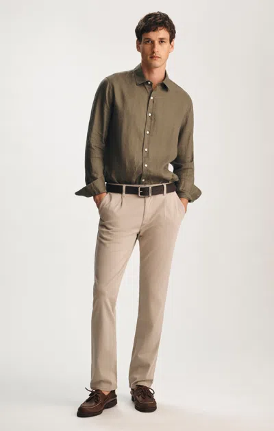 Mavi Will Pleated Straight Chino In Nature City In Sand