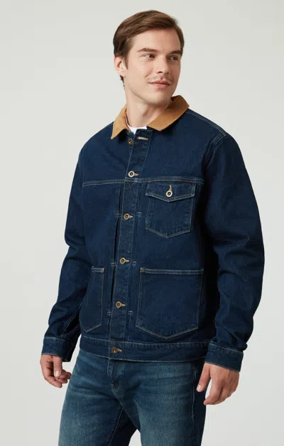 Mavi Willy Denim Jacket In Deep Blue Denim In Dark Blue