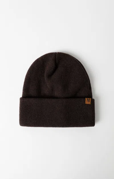 Mavi Wool Blend Cuffed Beanie In Dark Brown