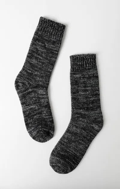 Mavi Wool Blend Socks In Black - White