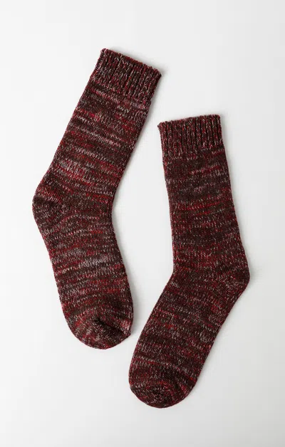 Mavi Wool Blend Socks In Paprika In Red