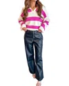 Mavi Woven Pu Pant In Black In Black
