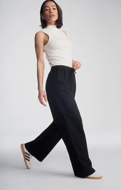 Mavi Woven Straight Leg Pants In Black