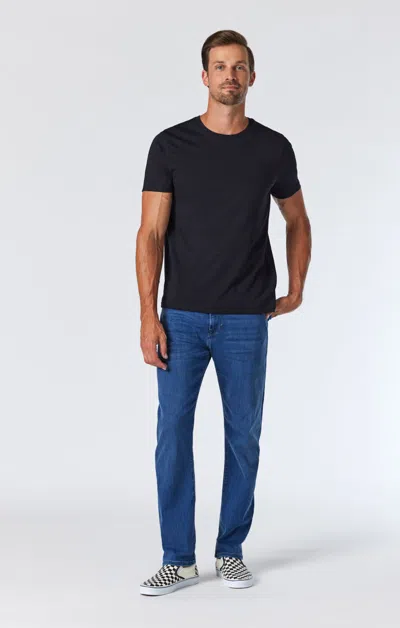 Mavi Zach Regular Rise Straight Leg In Sky Supermove In Medium Blue