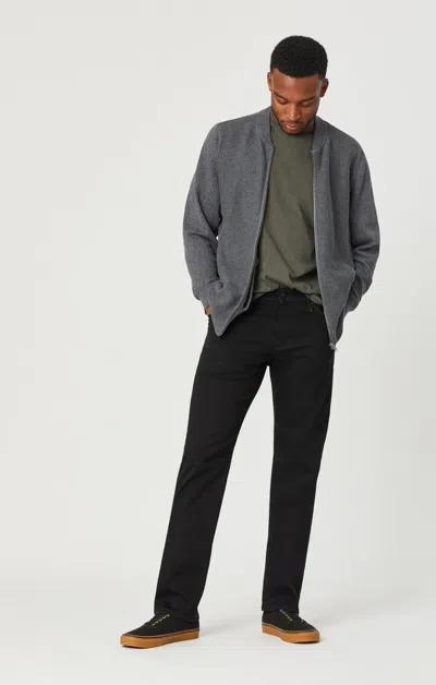 Mavi Zach Straight Leg In Black Feather Blue