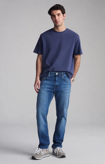 Mavi Zach Straight Leg In Dark Brushed Feather Blue