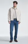 Mavi Zach Straight Leg In Deep Brushed Williamsburg In Blue