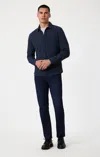 Mavi Zach Straight Leg In Ink Brushed Supermove In Dark Blue