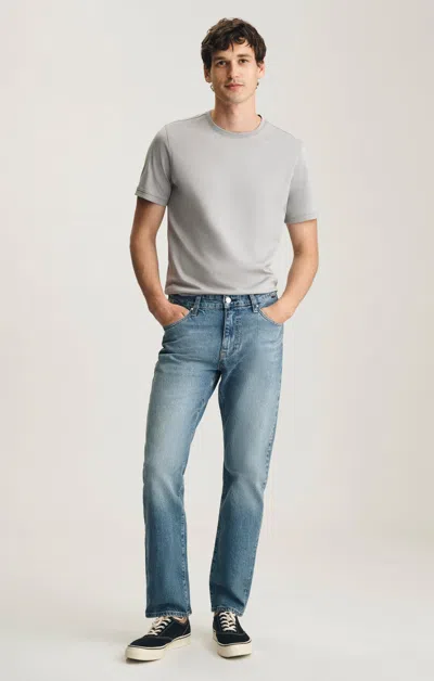 Mavi Zach Straight Leg In Mid Brushed Classic Blue In Multi
