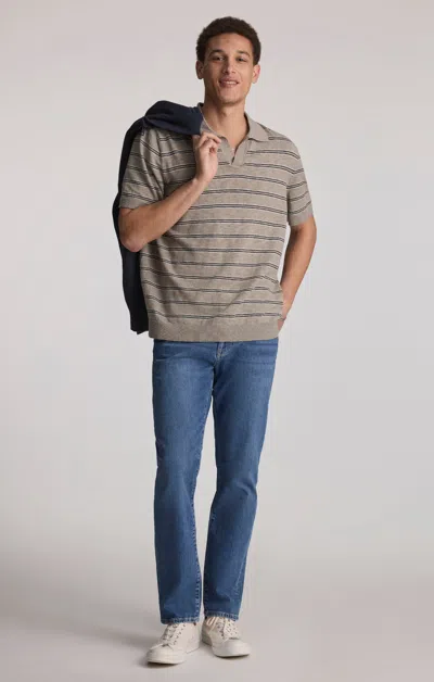 Mavi Zach Straight Leg In Mid Ocean Blue