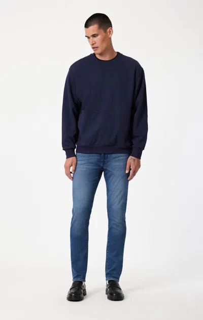 Mavi Zach Straight Leg In Mid Tonal Active Comfort In Medium Blue
