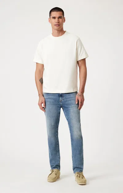 Mavi Zach Straight Leg In Mid  Williamsburg In Medium Blue