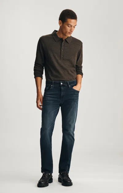 Mavi Zach Straight Leg In Midnight Organic Vintage In Blue