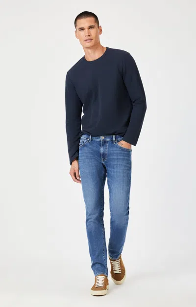 Mavi Zach Straight Leg In Ocean Organic Vintage In Medium Blue