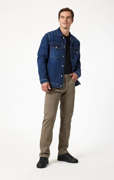 Mavi Zach Straight Leg In Olive Casual Twill In Green