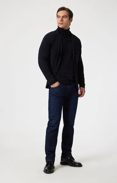 Mavi Zach Straight Leg In Rinse Austin In Dark Blue