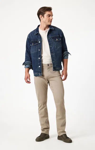 Mavi Zach Straight Leg In Sand Casual Twill In Beige
