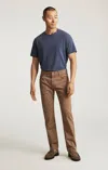 Mavi Zach Straight Leg In Shitake Casual Twill In Brown