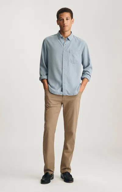 Mavi Zach Straight Leg In Shitake Luxe Twill In Brown