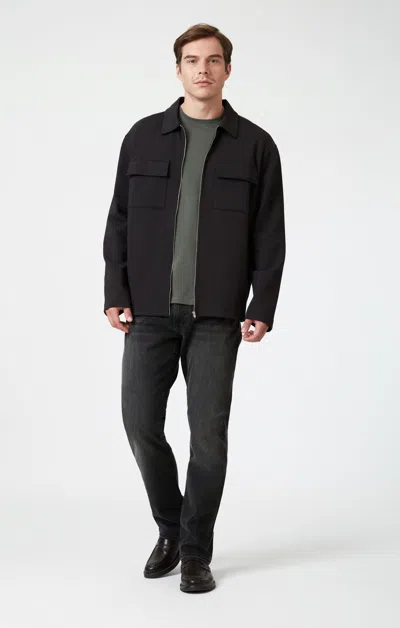 Mavi Zach Straight Leg In Smoke Austin In Dark Grey
